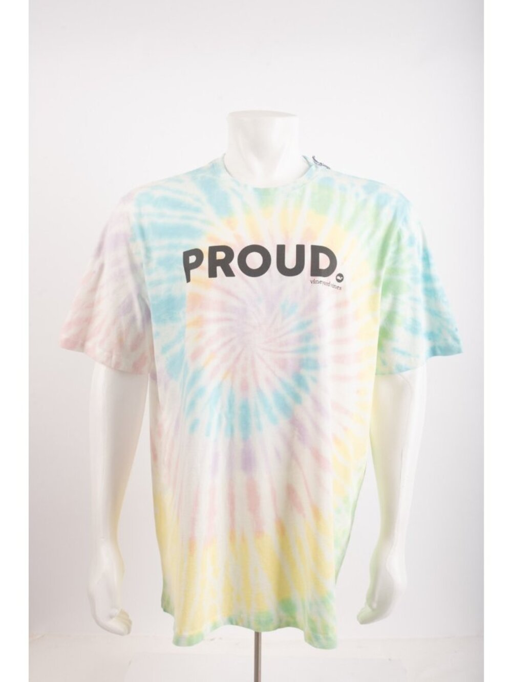 Vineyard Vines Mens Tie Dye T-Shirt Size XL Multicolor Proud Graphic Tee NWT